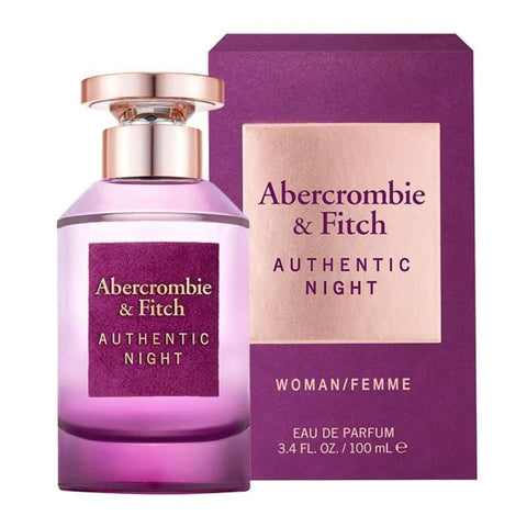 Abercrombie & Fitch Perfume Authentic Night EDP para Mujer, 100 Ml