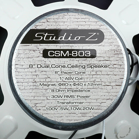 Studio Z Parlante de Techo 8" Doble Cono 80V, CSM-653
