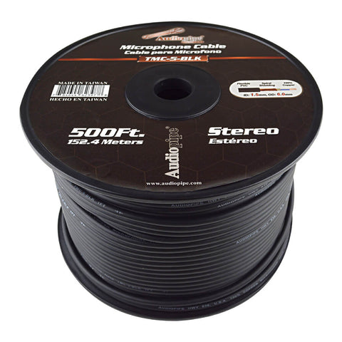 Audiopipe Cable para Micrófono 152 Metros, TMC-5-BLK