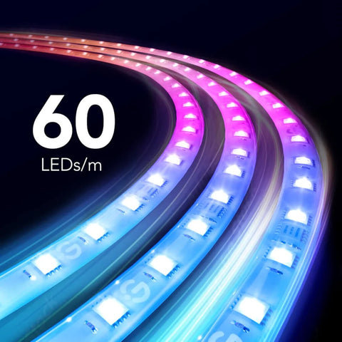 Govee Set Tira de Luces LED Inteligente RGBICW 5 Metros, H61E1