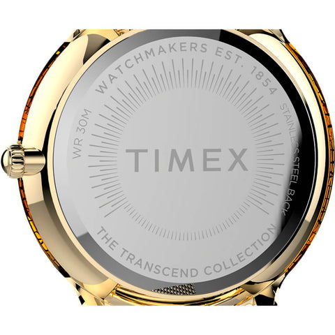 Timex Reloj Análogo Acero Inoxidable Correa de Malla Transcend, 38mm