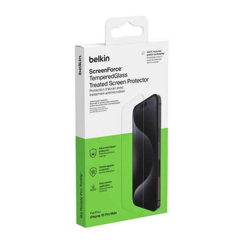 Belkin Protector de Pantalla Templado para iPhone 15 Pro Max