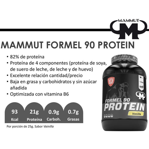 Mammut Suplemento Alimenticio Formula 90 Proteína, Vainilla