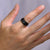 CR Charms Anillo Spinner Eclipse, Acero