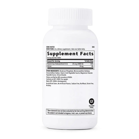 GNC Suplemento Alimenticio Vitamin D-3 1000 IU, 180 Tabletas