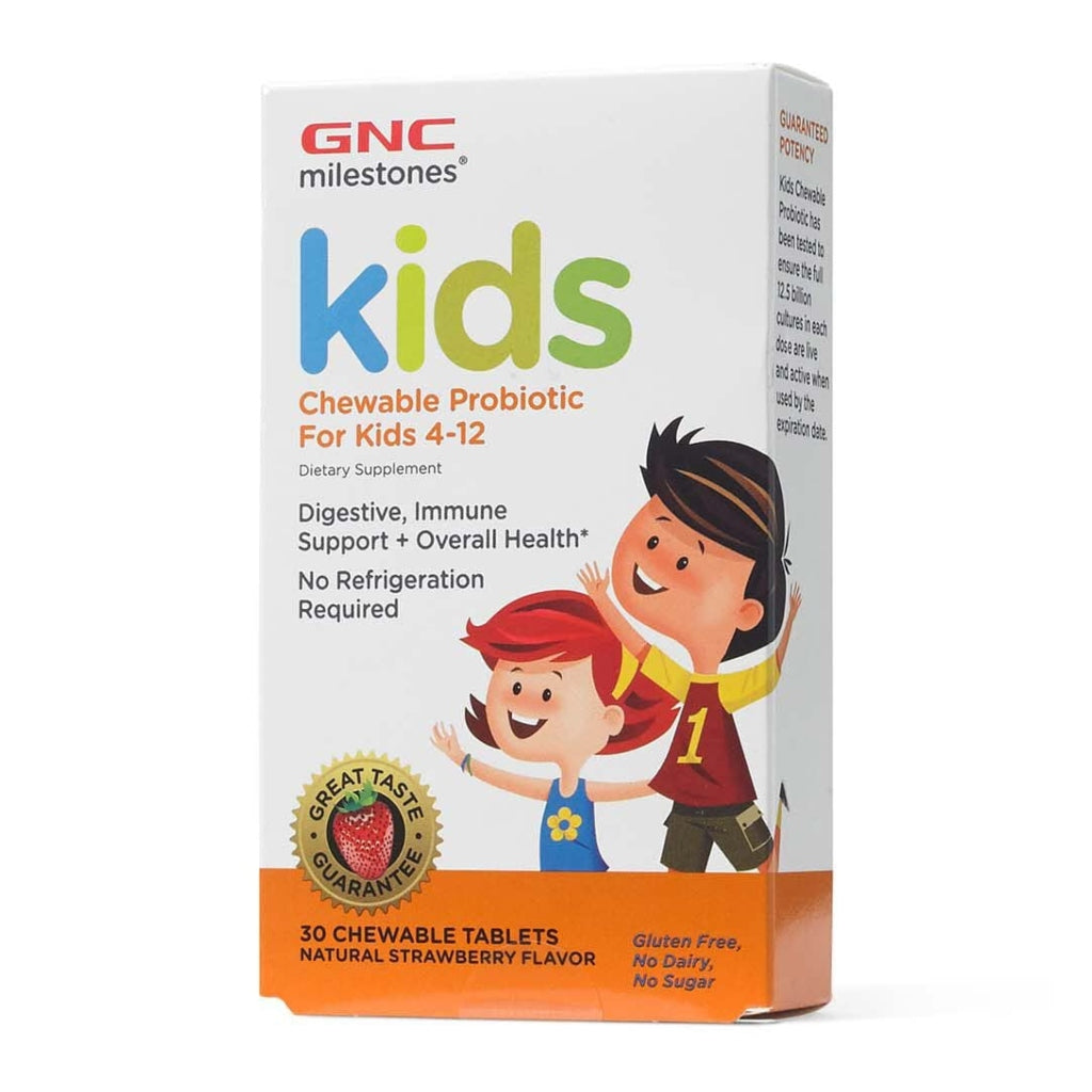 GNC Suplemento Alimenticio Masticable Milestones Probiotic Kids, 30 Tabletas