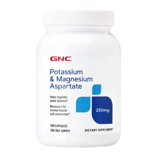 GNC Suplemento Alimenticio Potasio/Magnesio Aspartate 250mg, 120 Cápsulas