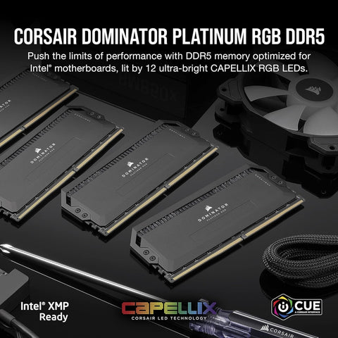 Corsair Memoria RAM DDR4 32 GB RGB Dominator Platinum, CMT32GX5M2B5600C36