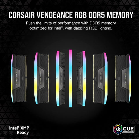 Corsair Memoria RAM DDR5 32 GB RGB Vengeance, CMH32GX5M2E6000C36