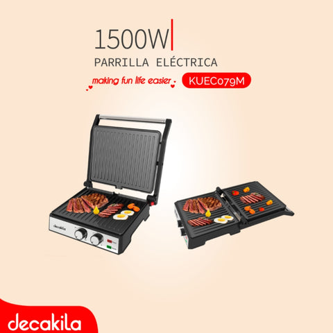 Decakila Parrilla Eléctrica 1500W 2 en 1 (KUEC079M)