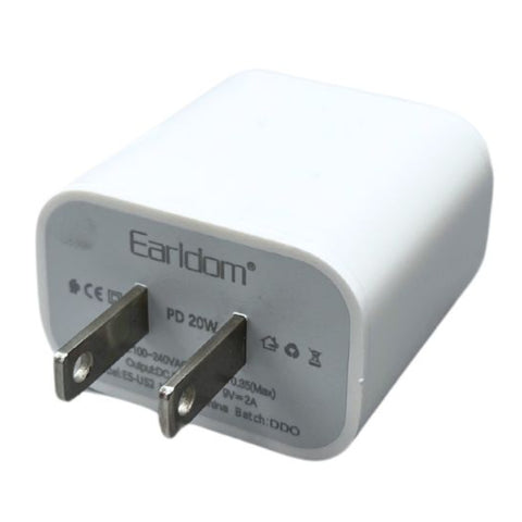 Earldom Cargador de Pared con Cable USB-C a USB-C (ES-US2)