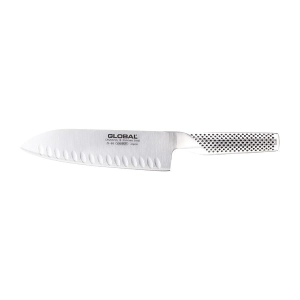 Global Cuchillo Santoku Estriado, 18 cm