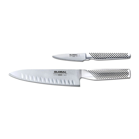 Global Set Cuchillos de Cocina Series G-78/GSF-46, 2 Piezas