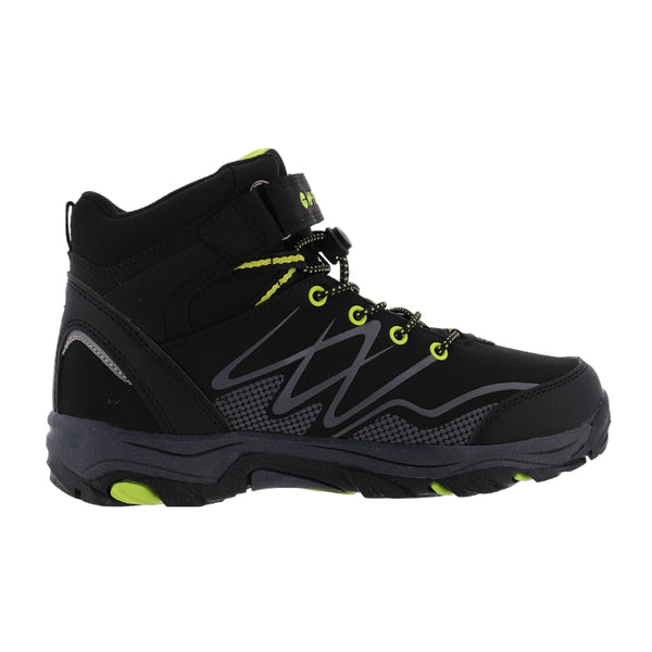 Hi-Tec Zapatos para Hiking Blackout Mid Jr Wp Negro/Verde, para Niño