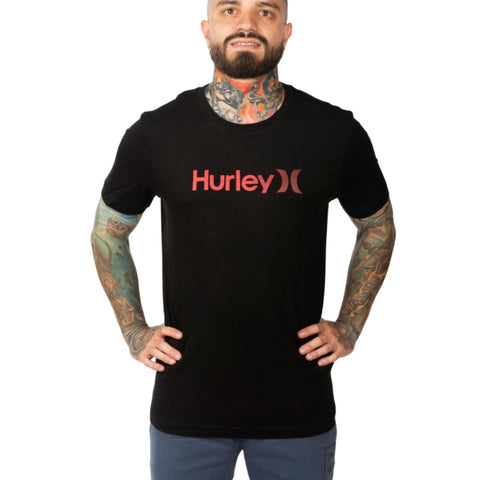 Hurley Camiseta Manga Corta One y Only Negra, para Hombre