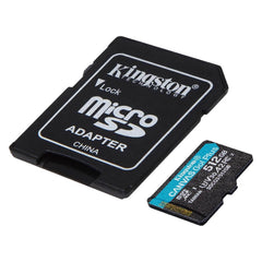 Kingston Tarjeta de Memoria 512GB MicroSD con Adaptador Canvas Go! Plus, SDCG3/512GB