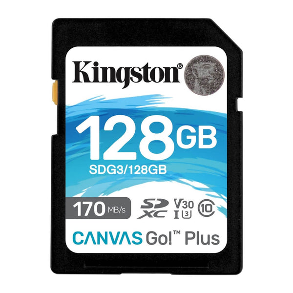 Kingston Tarjeta de Memoria SD Canvas Go Plus, SDG3, 128GB