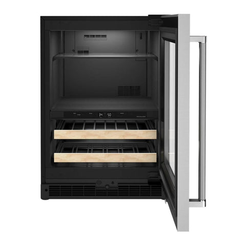 KitchenAid Mini Refrigerador de Bebidas 24" con Puerta Vidrio (KUBR214KSB)
