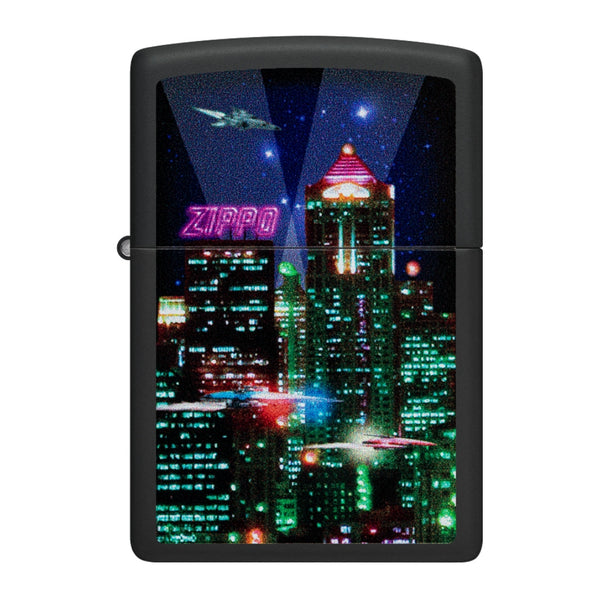 Zippo Encendedor Cyber City, Black Matte