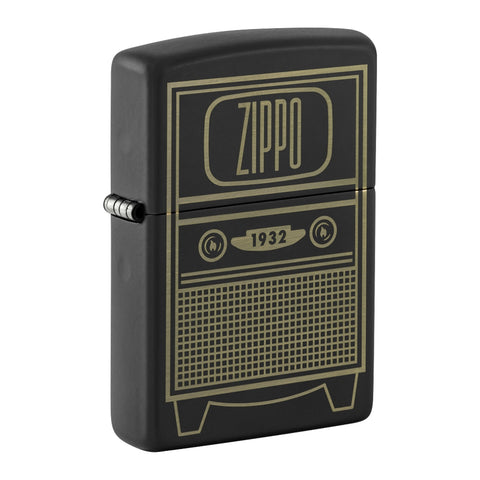 Zippo Encendedor Vintage TV, Black Matte