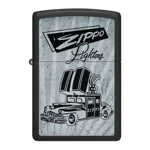 Zippo Encendedor Car Ad Design, Black Mate