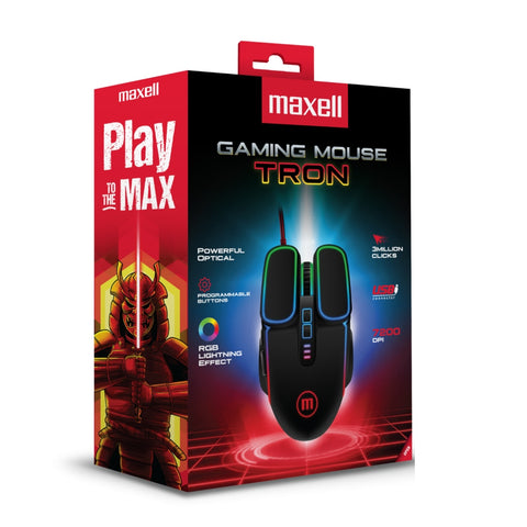 Maxell Mouse Alámbrico Gaming Retroiluminación Tron (CA-MOWR-TRON)