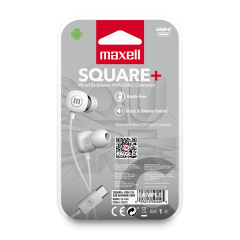 Maxell Audífonos Alámbricos en Oído con Micrófono Square+