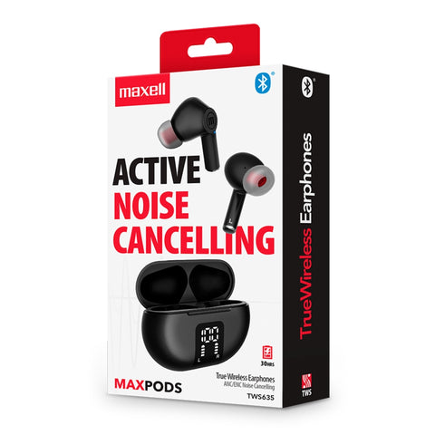 Maxell Audífonos Inalámbricos TWS Active Noise Cancelling Maxpods