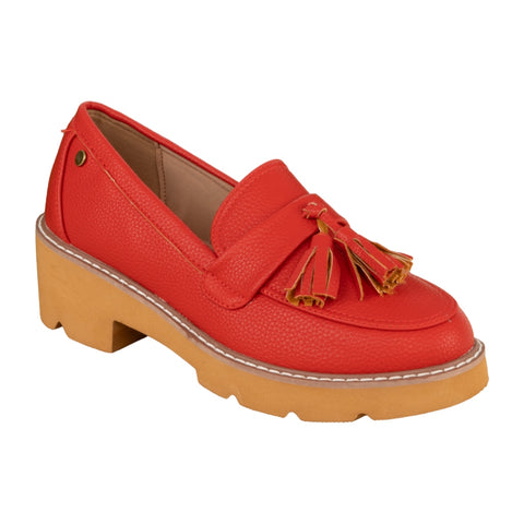 Natural Zapatos Flabia Red Pu, para Mujer