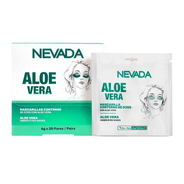 Nevada Kit Mascarillas Contorno de Ojos con Aloe Vera, 1 Par