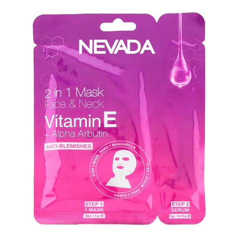 Nevada Mascarilla de Papel Vitamin E y Alfa Arbutina, 1 Unidad