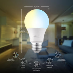 Nexxt Solutions Bombillo Inteligente Wi-Fi LED W110, Luz Blanca, Pack 2 Unidades