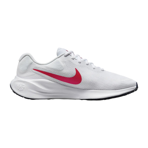 Nike Tenis Revolution 7 Blanco/Rojo, para Hombre