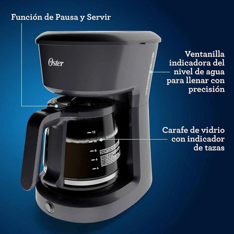 ▷ Oster Coffee Maker Eléctrico 12 Tazas (BVSTDCS12BN) ©