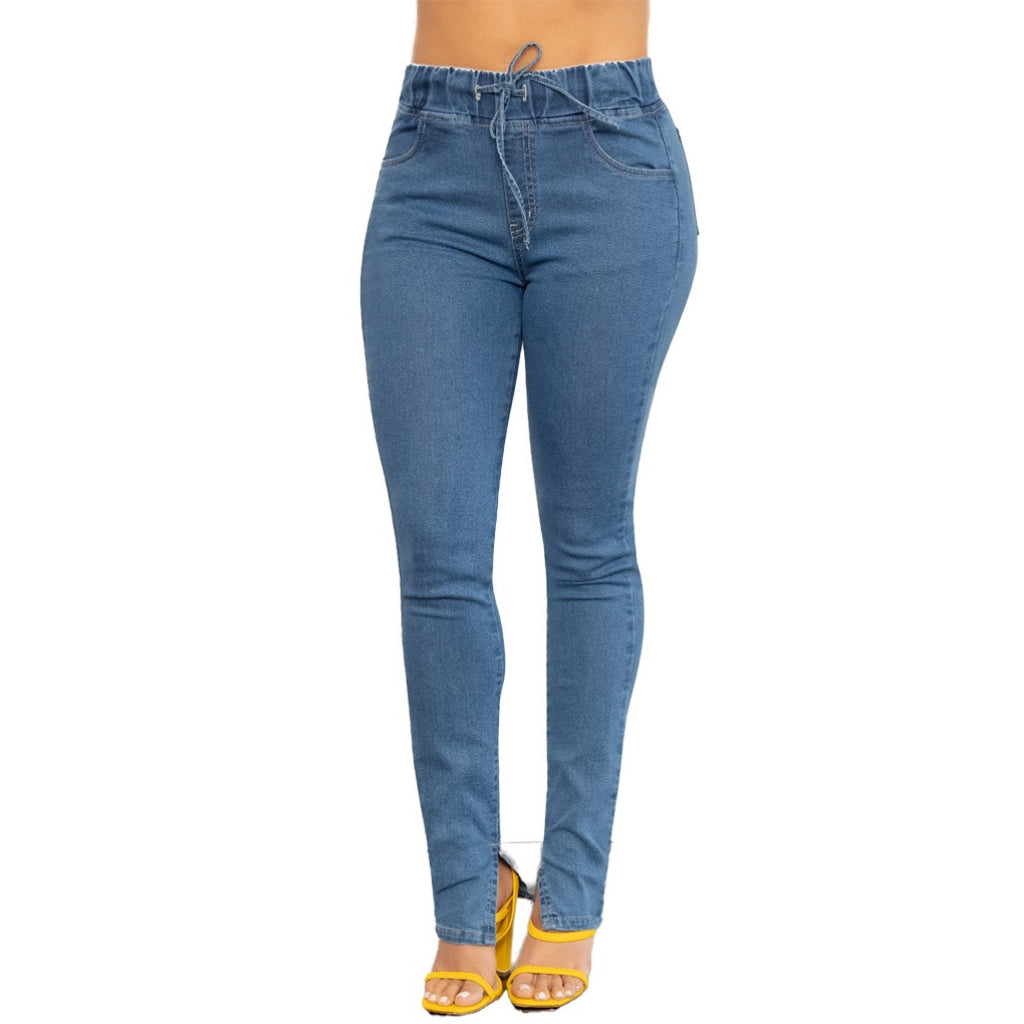 Ryocco Pantalón Talle Alto Jeans Azul, para Mujer