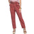 Ryocco Pantalón Talle Alto Rojo Vino, para Mujer