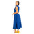 Ryocco Vestido Largo con Botones Azul Rey, para Mujer