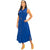 Ryocco Vestido Largo con Botones Azul Rey, para Mujer