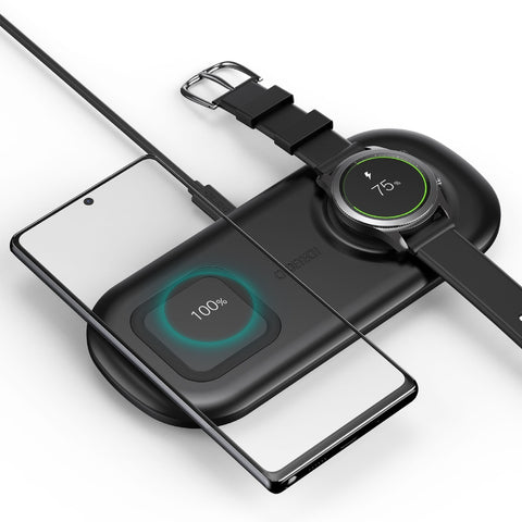 Choetech Cargador Inalámbrico Duo para Celular y Smartwatch, T570-s