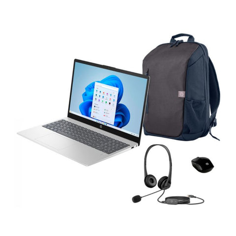 HP Laptop Notebook 15.6" 15-fc0026la + Mochila 18l 15.6" Azul + Mouse + Headset