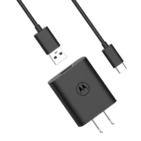 ▷ Motorola Cargador de Pared con Cable USB-A a USB-C 20W ©