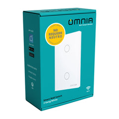 Omnia Interruptor Inteligente Híbrido Wifi/rf 2 Vías