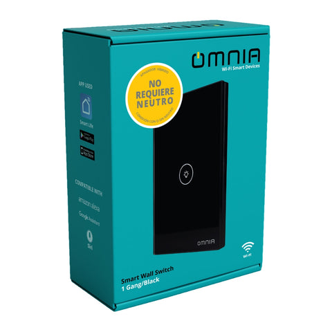 Omnia Interruptor Inteligente Híbrido Wifi/rf 1 Vía