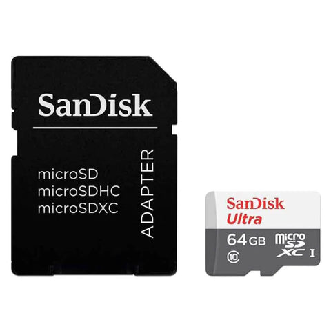 SanDisk Tarjeta de Memoria 64GB microSDHC a SD Clase 10 (SDSQUNR-064G-GN3MA)