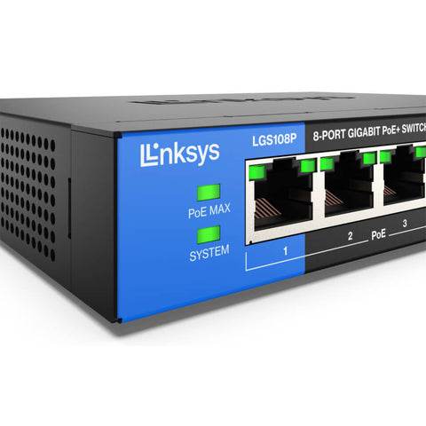 Linksys Conmutador Switch Business 8 Puertos, LGS108P