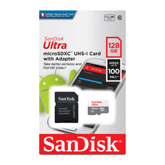 SanDisk Tarjeta de Memoria 128GB microSDHC y microSDXC Clase 10 (SDSQUNR-128G-GN3MA)