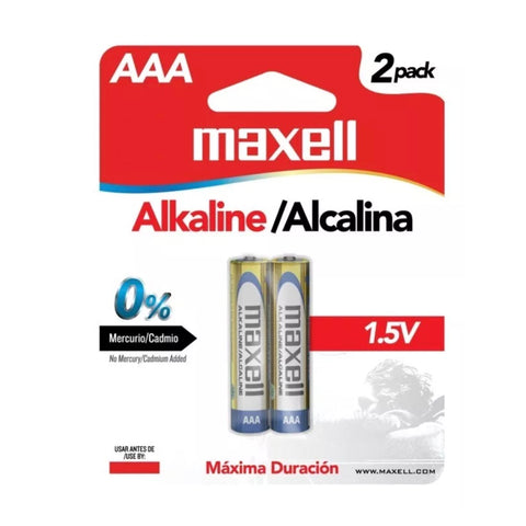 Maxell Baterías Alcalinas AAA, Blister Pack