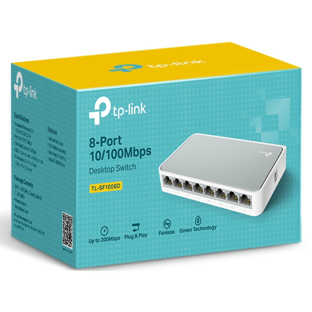 TP-Link Switches 10/100 TL-SF1008D, 8 Puertos