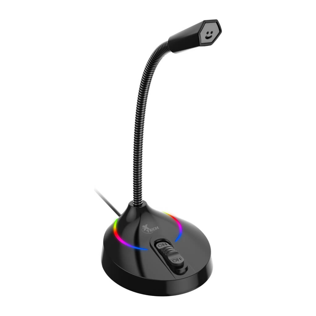 ▷ Xtech Micrófono Alámbrico Gaming USB Glassier (XTS-680