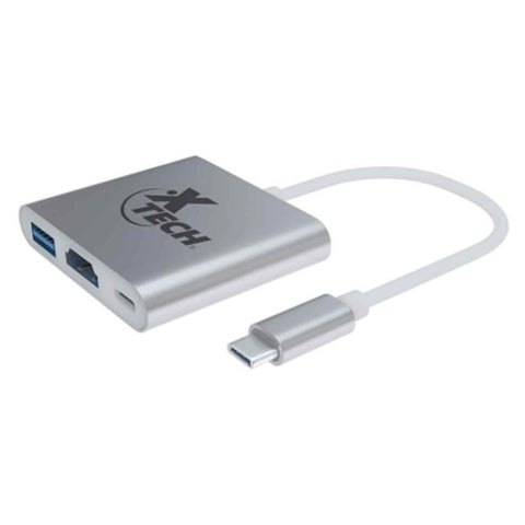 Xtech Adaptador Multipuertos USB Tipo C 3-en-1 (XTC-565)